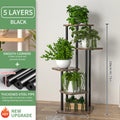 Multi-Tier Wooden Plant Stand for Indoor Plants, 4/5/6 Shelf Levels