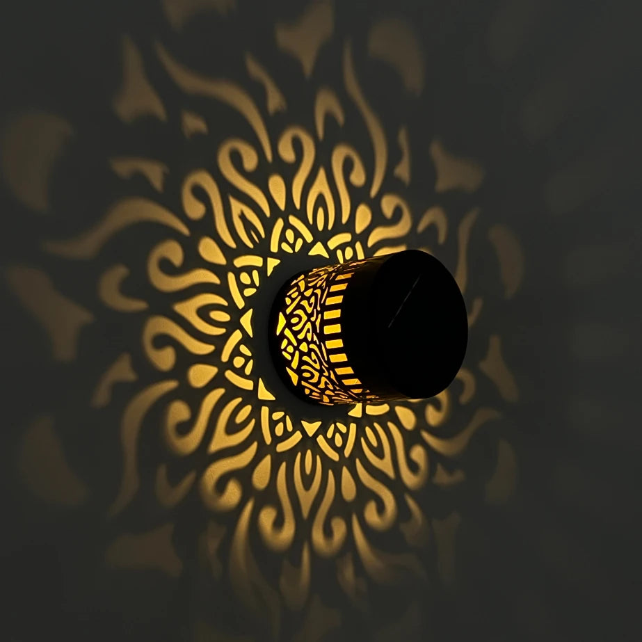 Solar Datura Wall Lantern – Decorative Outdoor Garden Light