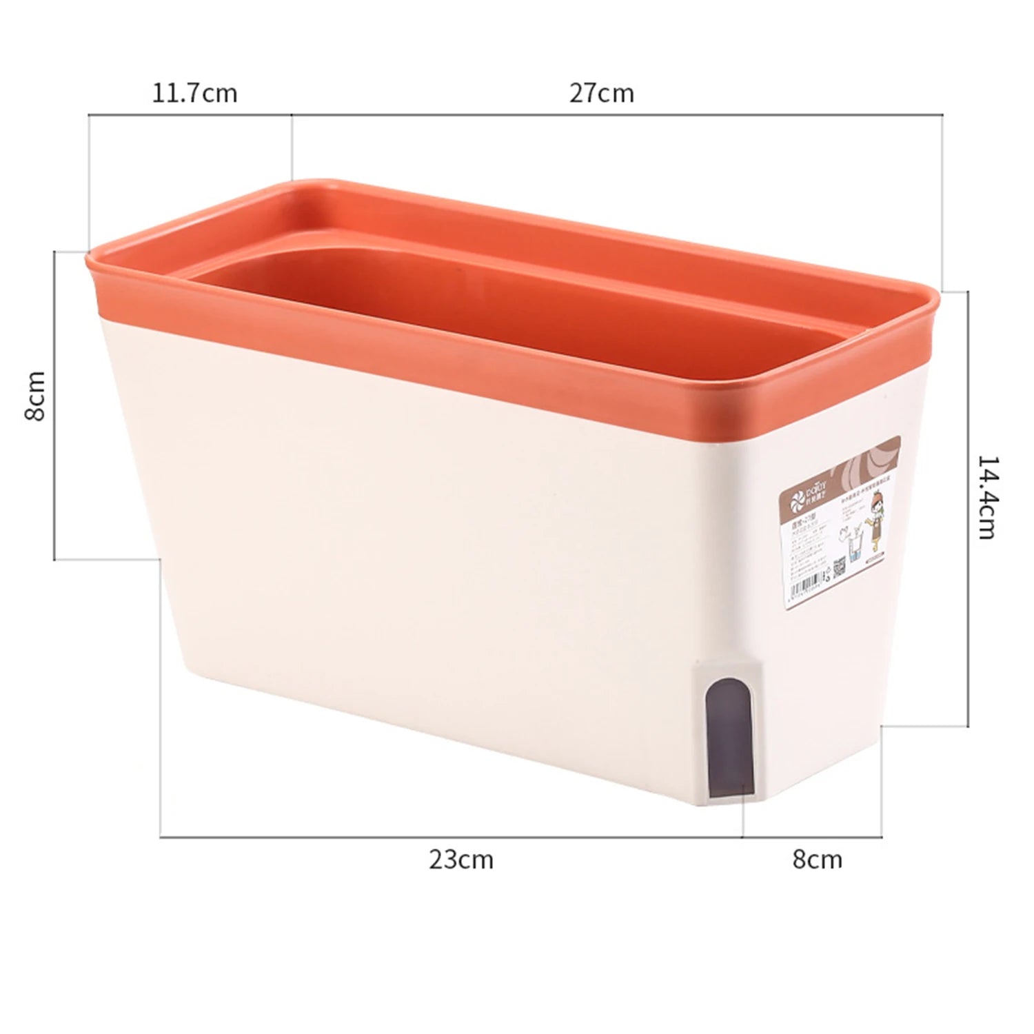 Rectangular Self-Watering Planter for Windowsills & Balconies