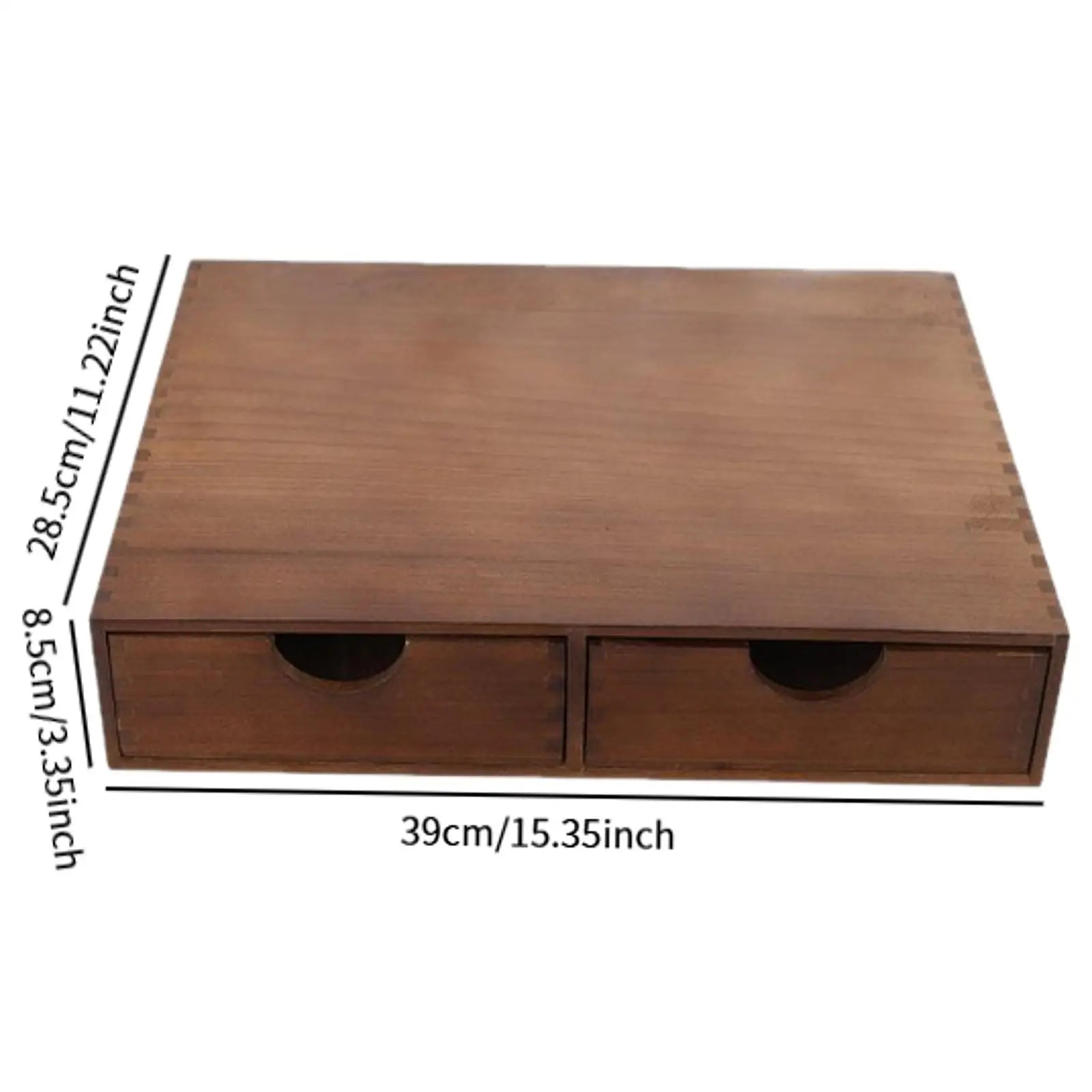 Wooden Two-Drawer Coffee Pod Organizer for Kitchen Counters