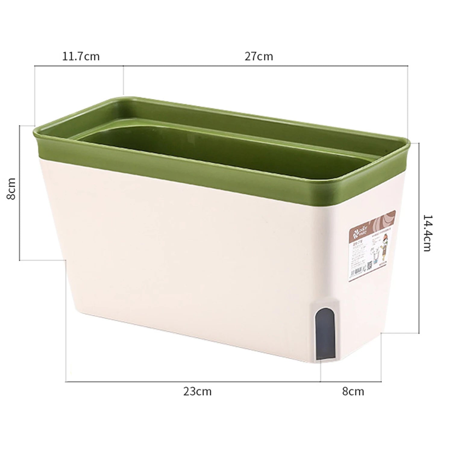 Rectangular Self-Watering Planter for Windowsills & Balconies