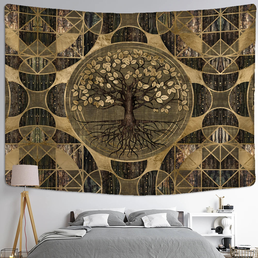 Edenfield Retro Floral Tapestry Wall Hanging