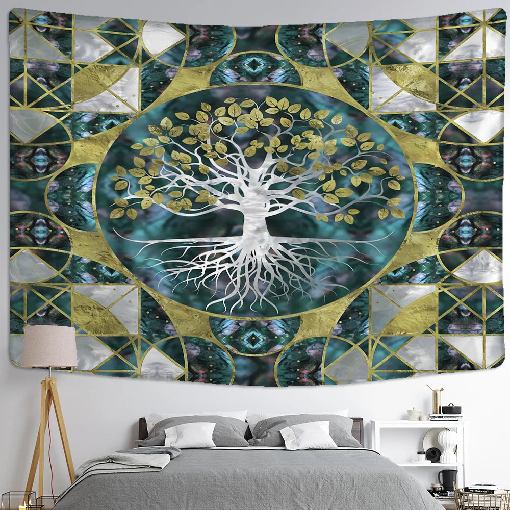 Edenfield Retro Floral Tapestry Wall Hanging