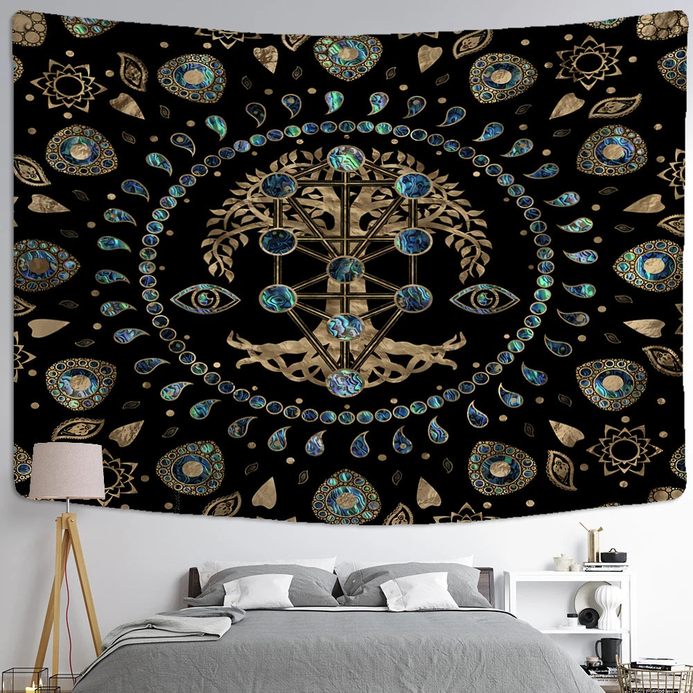 Edenfield Retro Floral Tapestry Wall Hanging