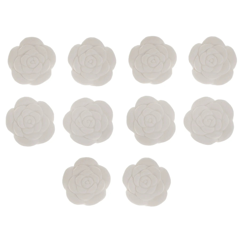 Rose-Shaped Aroma Stones Set – Solid Essential Oil Diffusers, 10-Pack