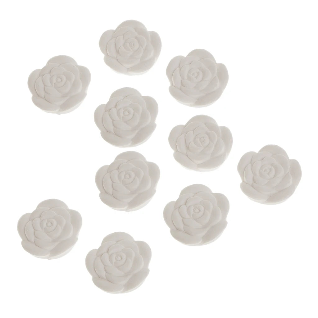 Rose-Shaped Aroma Stones Set – Solid Essential Oil Diffusers, 10-Pack