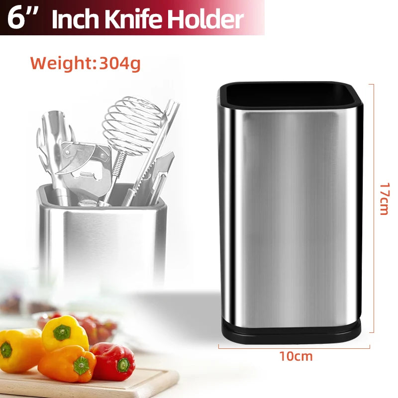 Stainless Steel Kitchen Utensil Holder for Countertops – 3 Sizes