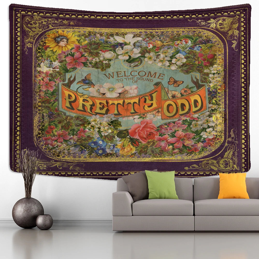 Edenfield Retro Floral Tapestry Wall Hanging