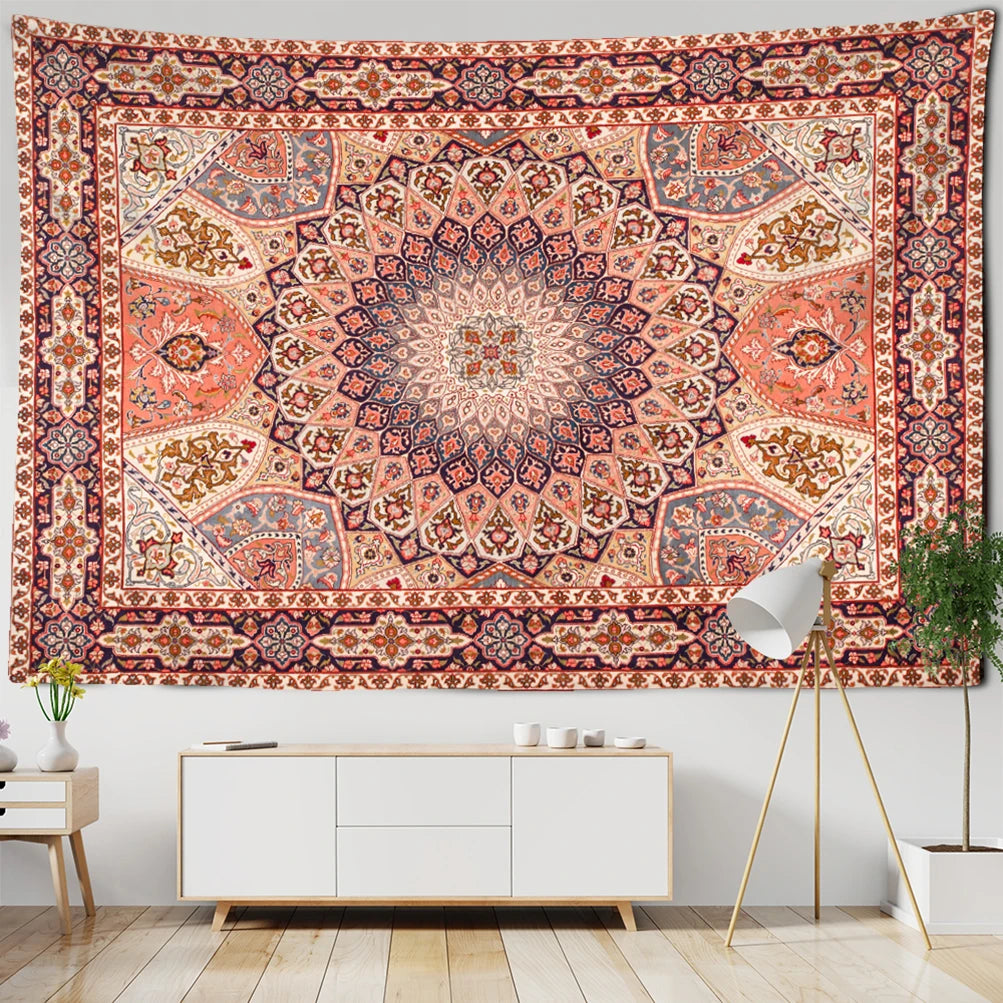 Edenfield Retro Floral Tapestry Wall Hanging