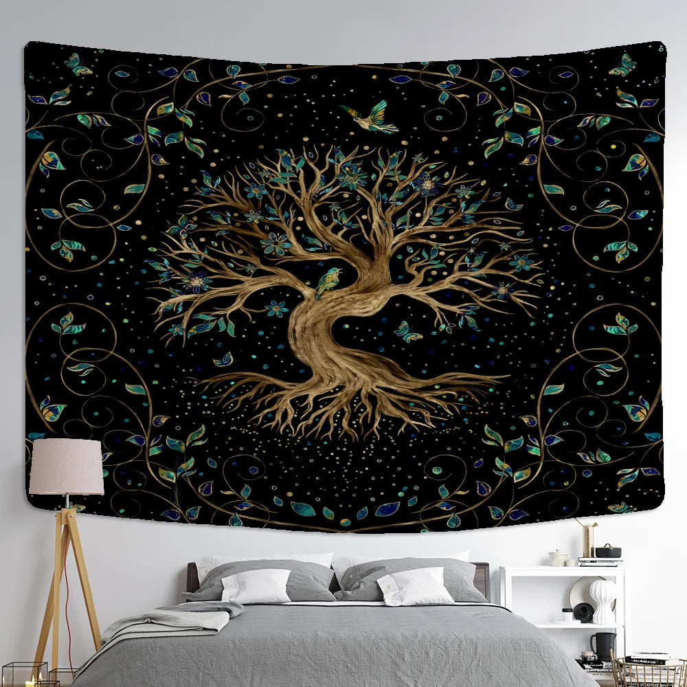Edenfield Retro Floral Tapestry Wall Hanging