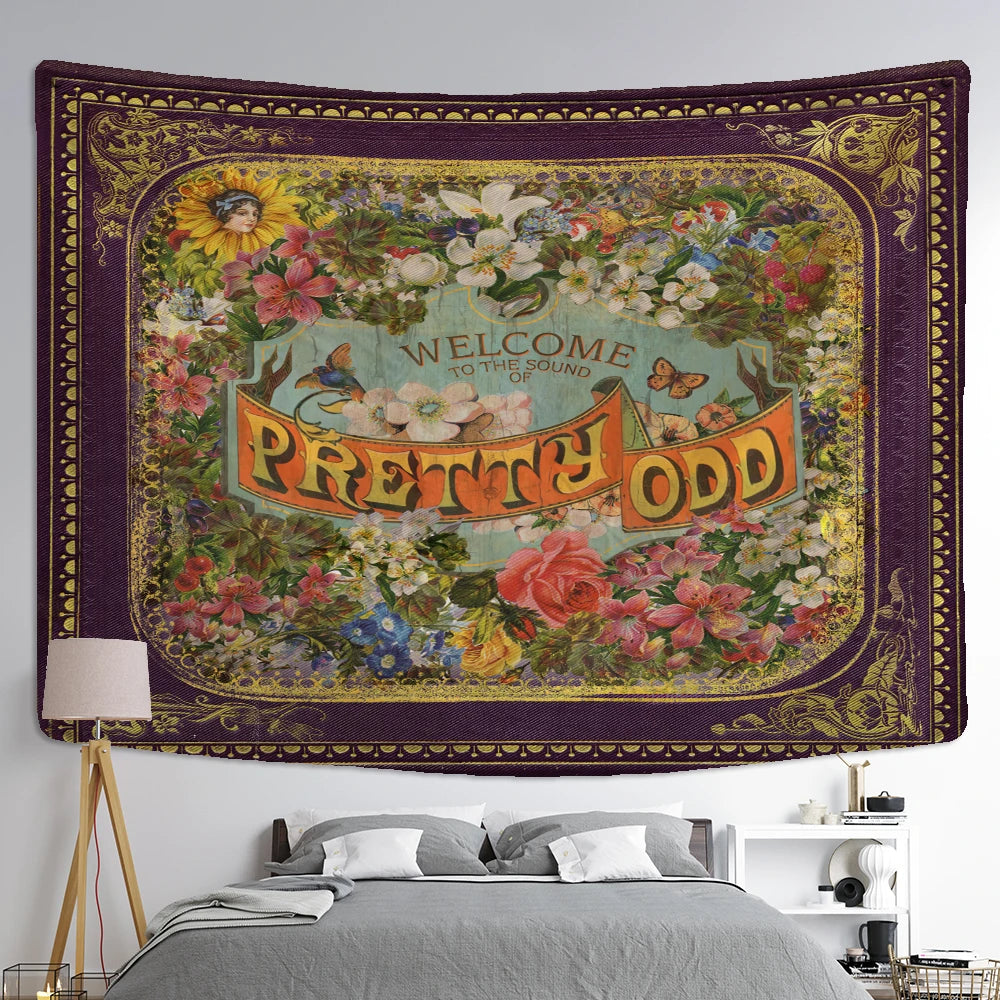 Edenfield Retro Floral Tapestry Wall Hanging