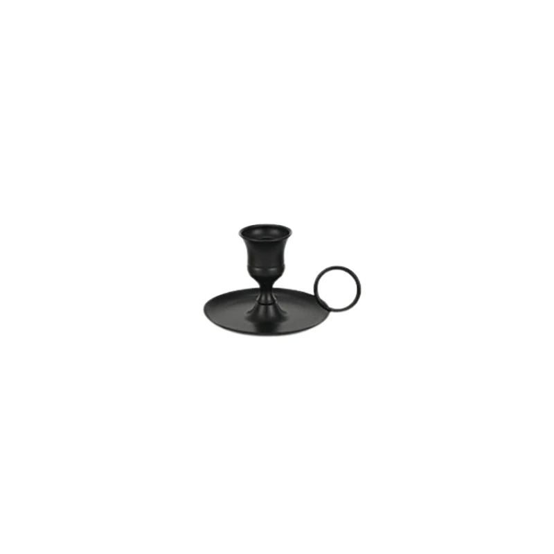 Classic Metal Chamberstick Candle Holder with Handle