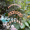 Metal Hanging Wind Chime for Garden or Balcony, Heart or Star Design