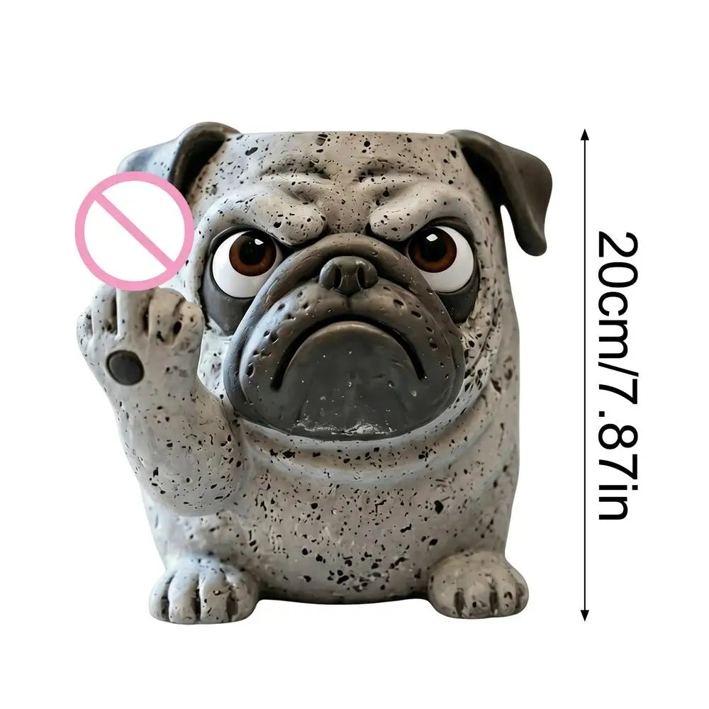 Willow Street Animal Planter – Textured Cat or Dog Plant Pot