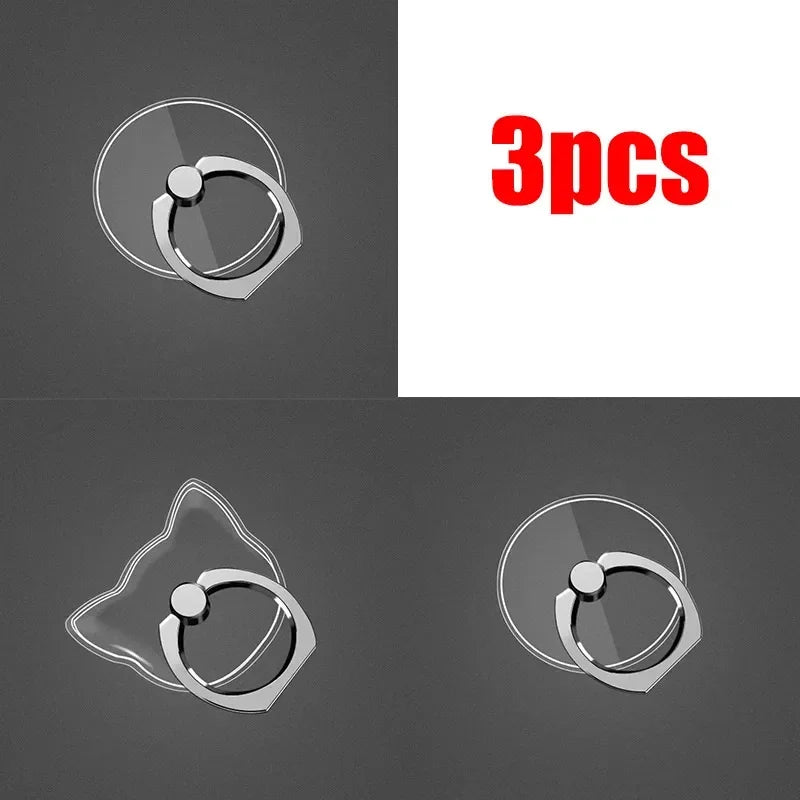 Transparent Animal-Shaped 360° Rotating Phone Ring Holder