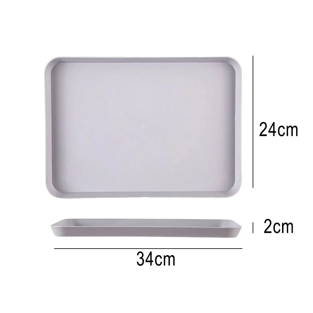 Matte Plastic Rectangular Tray for Kitchen, Entryway, or Coffee Table