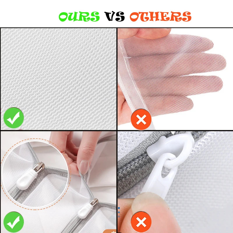 Mesh Laundry Bags with Zipper for Washing Machine (Single or 4-Pack)