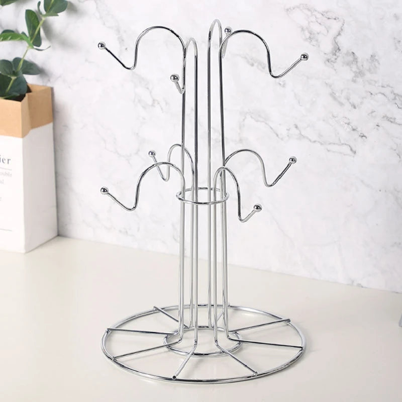 Tree-Shaped Metal Mug Stand for 8 Cups – Countertop Kitchen Organizer