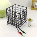 Metal Grid Storage Basket for Desk and Shelf Organization
