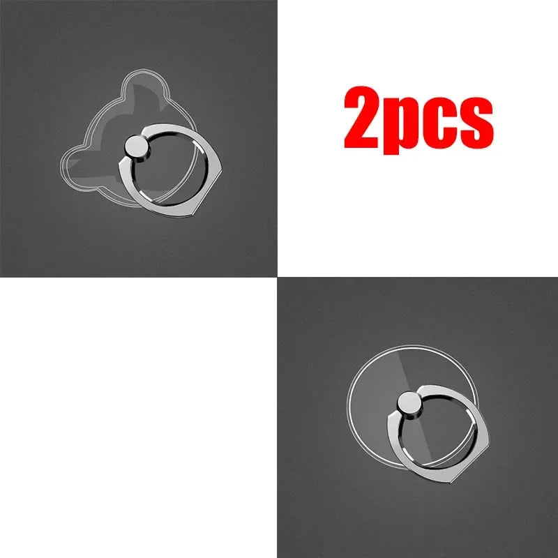 Transparent Animal-Shaped 360° Rotating Phone Ring Holder