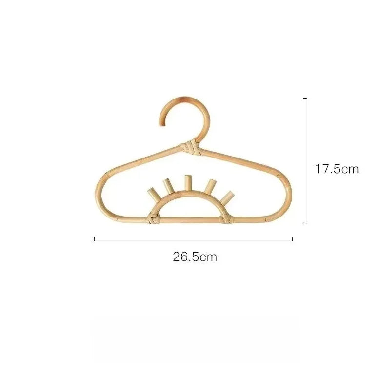 Willow Rattan Wall Hooks for Kids Room Organization