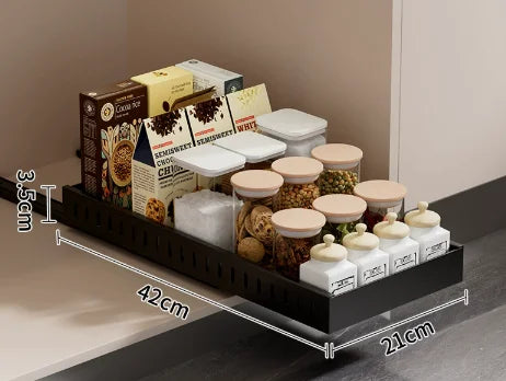 Pull-Out Pots and Pans Organizer with Adjustable Dividers