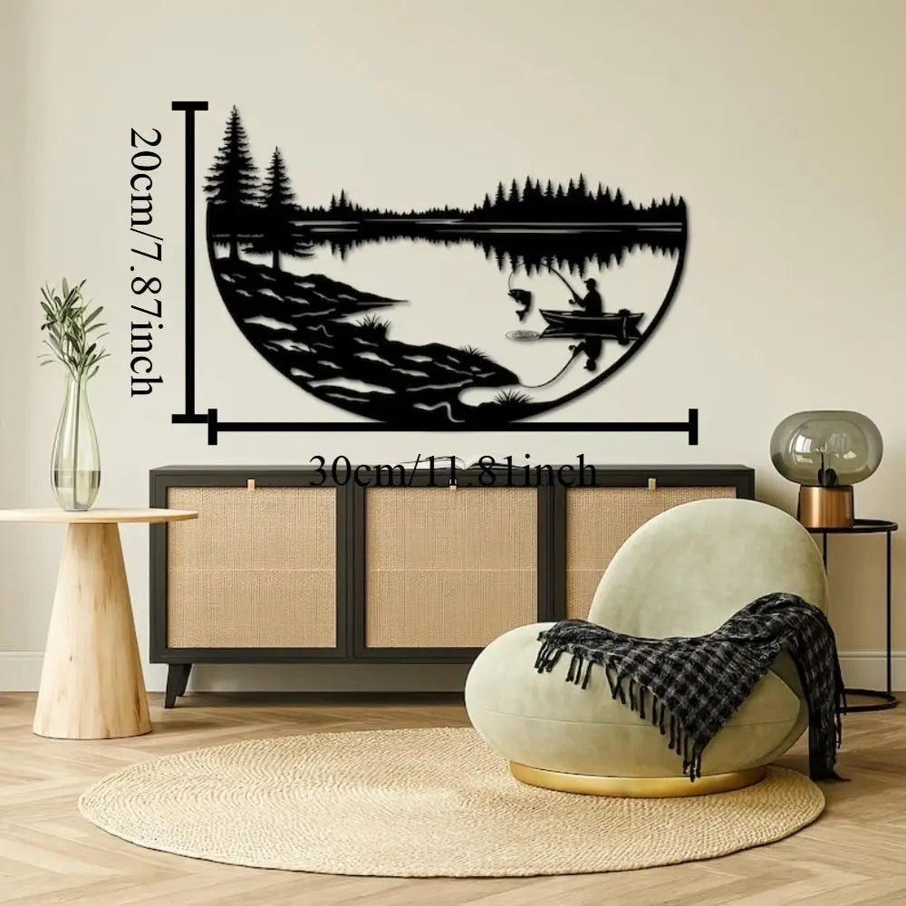 Lakeview Round Metal Wall Art