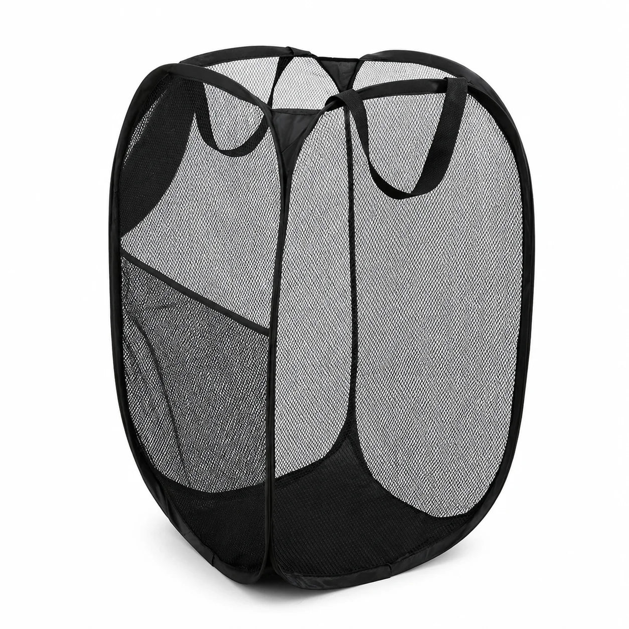 Foldable Mesh Toy Storage Basket with Handles for Kids' Room or Playroom