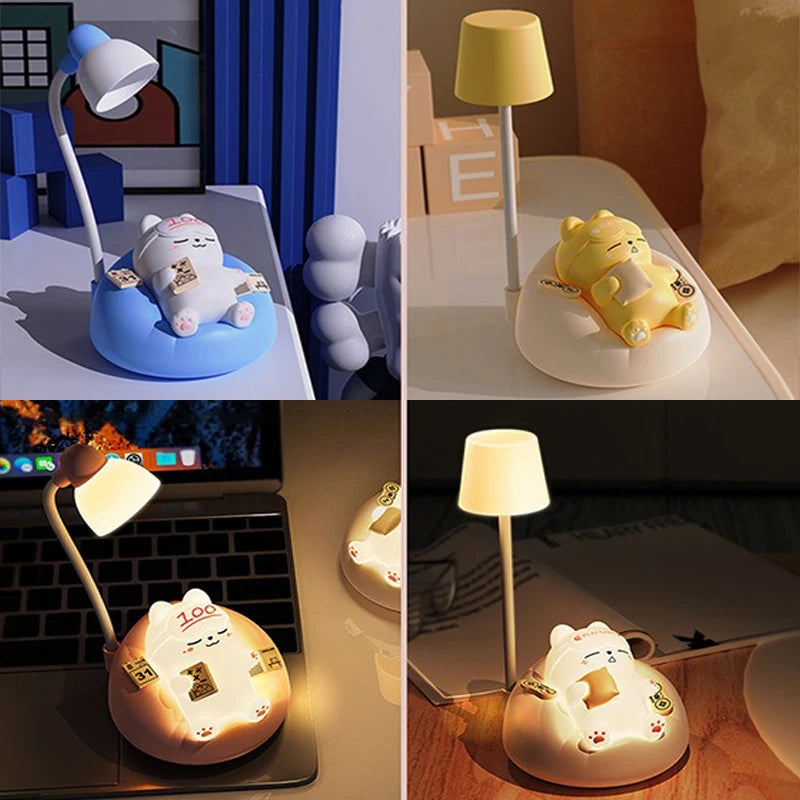 Lounging Animal USB Rechargeable LED Night Light