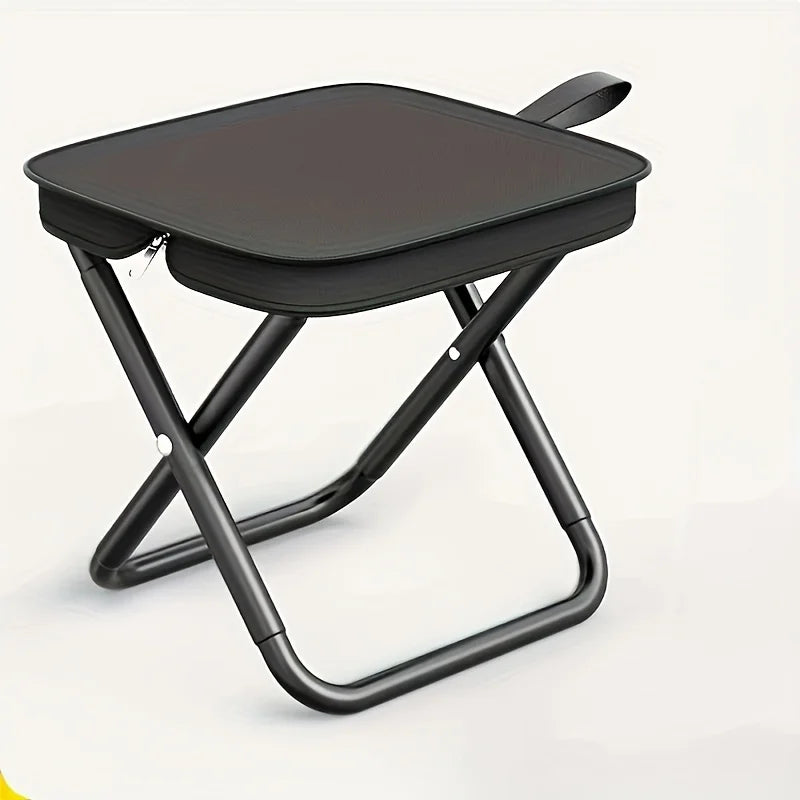 Folding Outdoor Stool with Handle – Compact Cushioned Seat for Garden & Camping