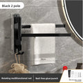 Rotating Stainless Steel Wall-Mounted Towel Rack for Bathroom or Kitchen