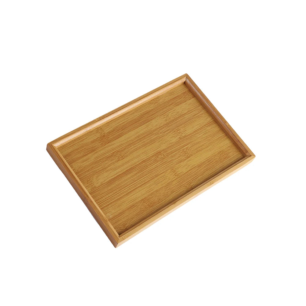 Rectangular Wood Serving Tray for Kitchen Table, Coffee Table & Everyday Organization