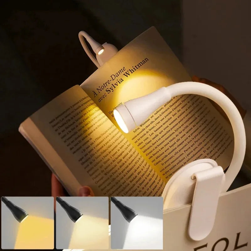 Clip-On USB Rechargeable Book Light for Bedside or Desk