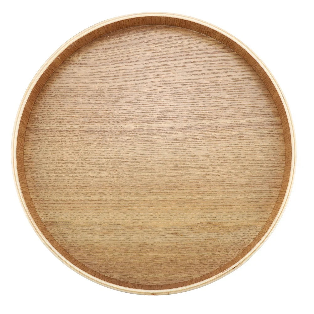 Ashwood Round Wooden Serving Tray