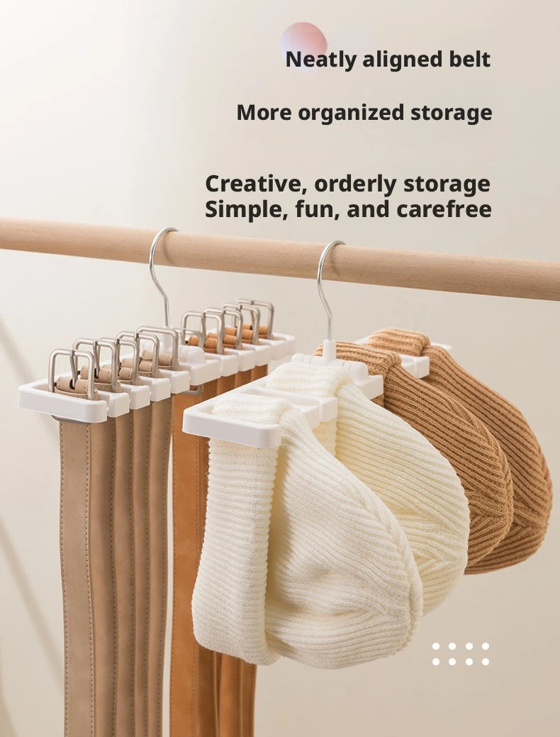 Rotating Closet Belt and Scarf Hanger – Black