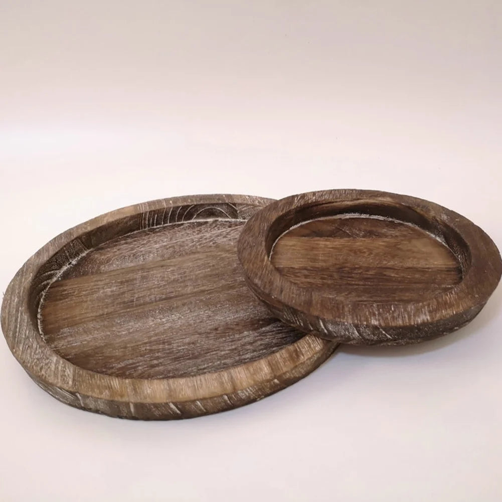 Arden Rustic Wooden Candle Tray