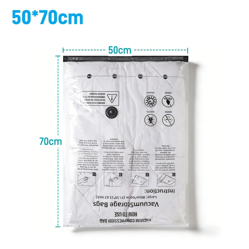 PA+PE Vacuum Storage Bags – Space Saving Compression Bags for Clothes, Bedding & Suitcases