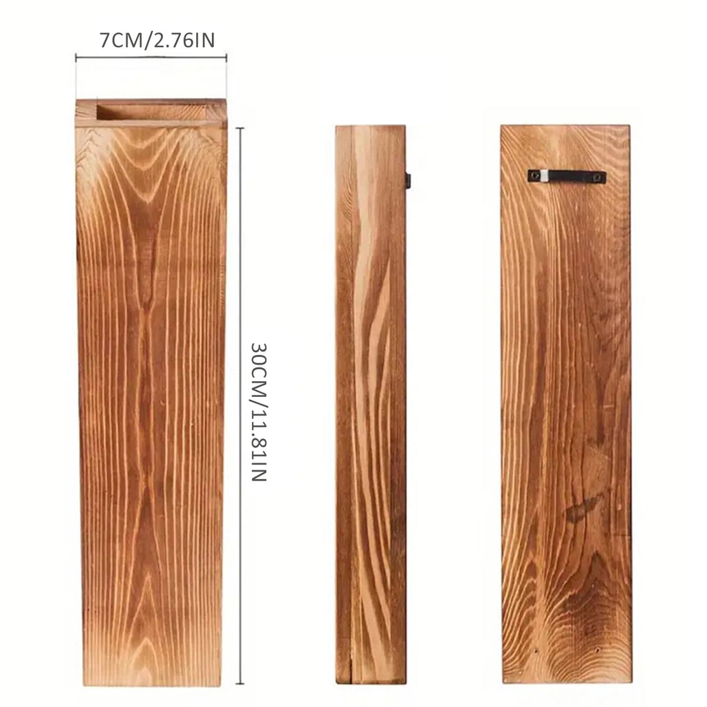 Rowan Wooden Wall Planter Vase for Dried & Artificial Flowers