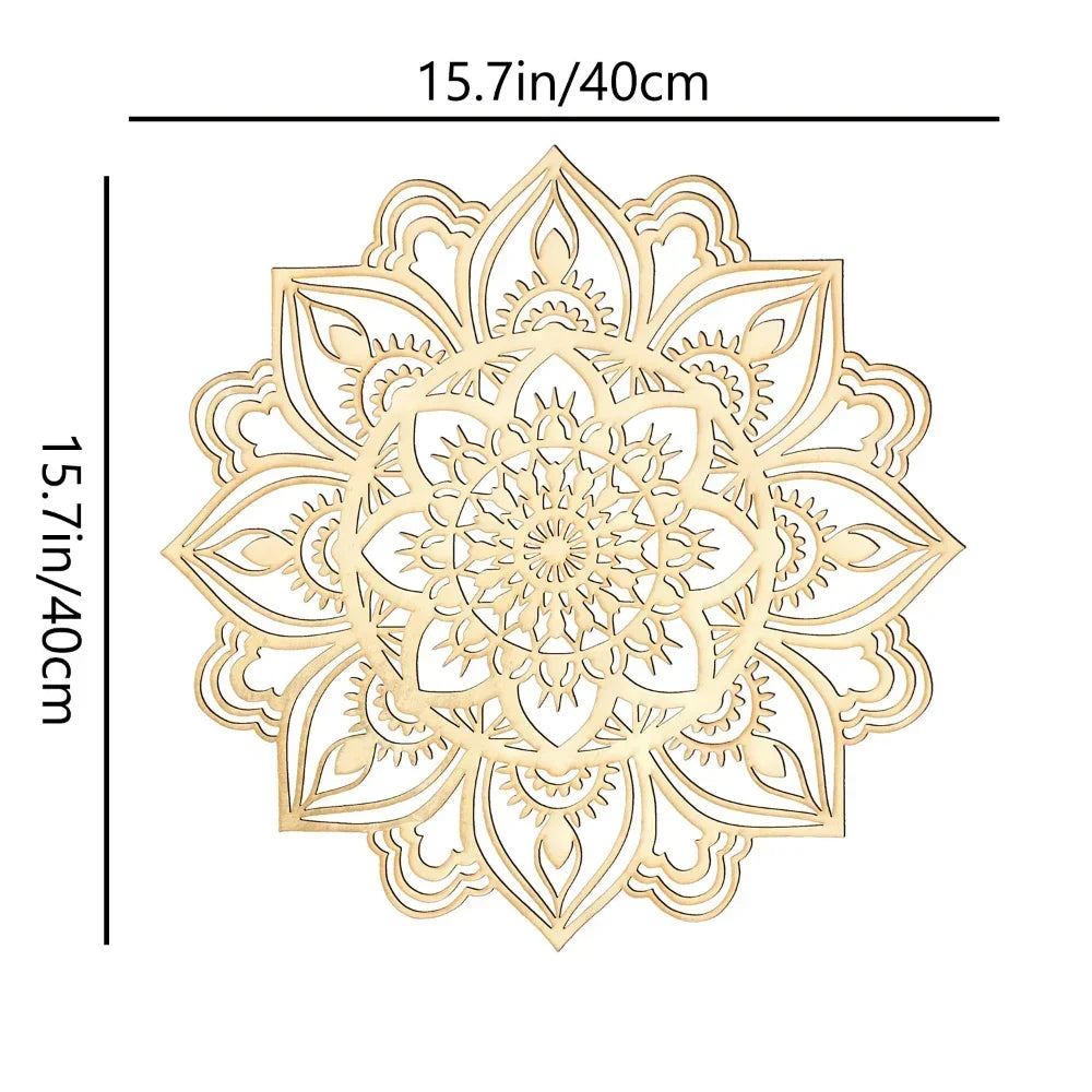 Elara Mandala Cutout Metal Wall Art in Moroccan-Inspired Iron for Living Room Decor
