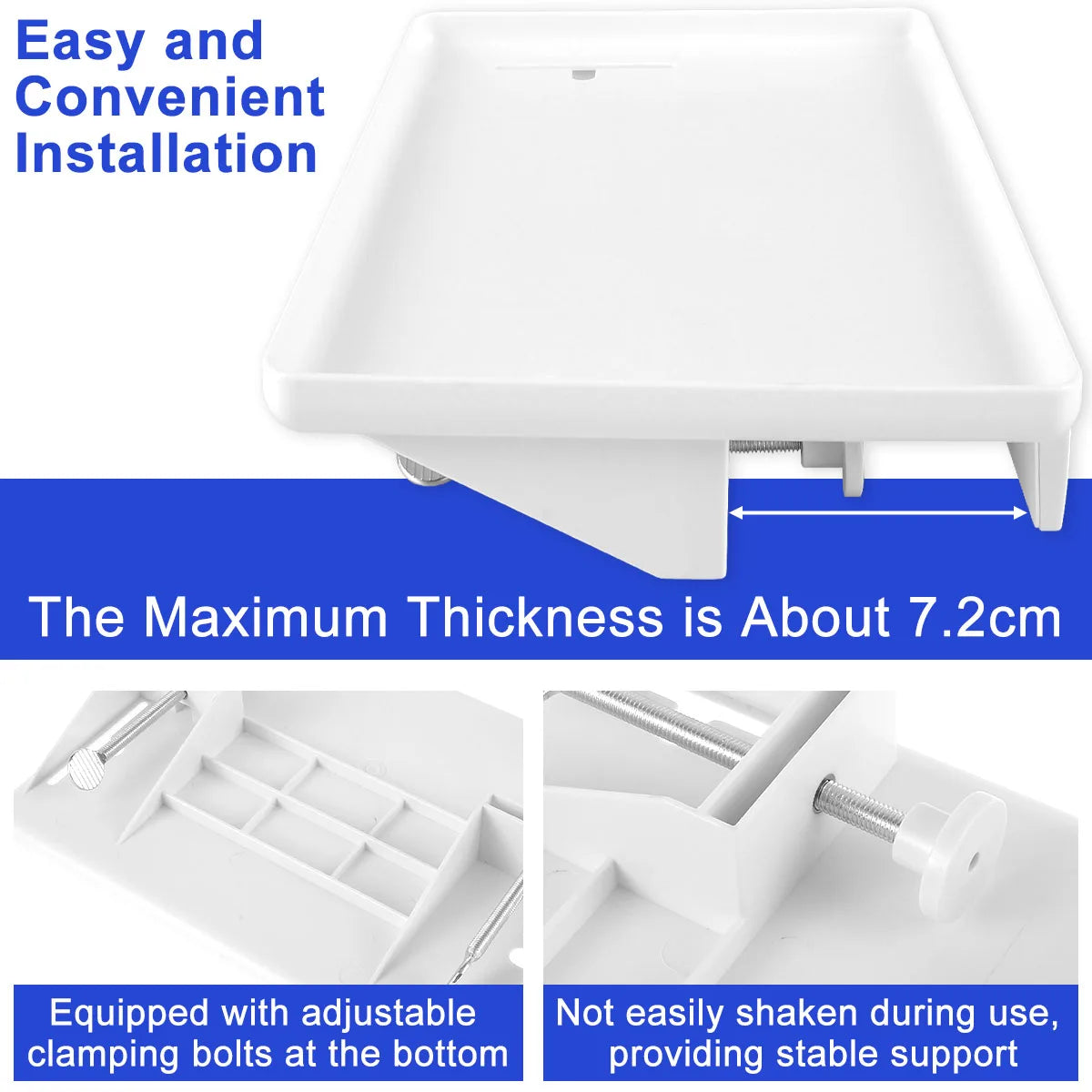 Clip-On Bedside Storage Tray for Dorms & Small Bedrooms