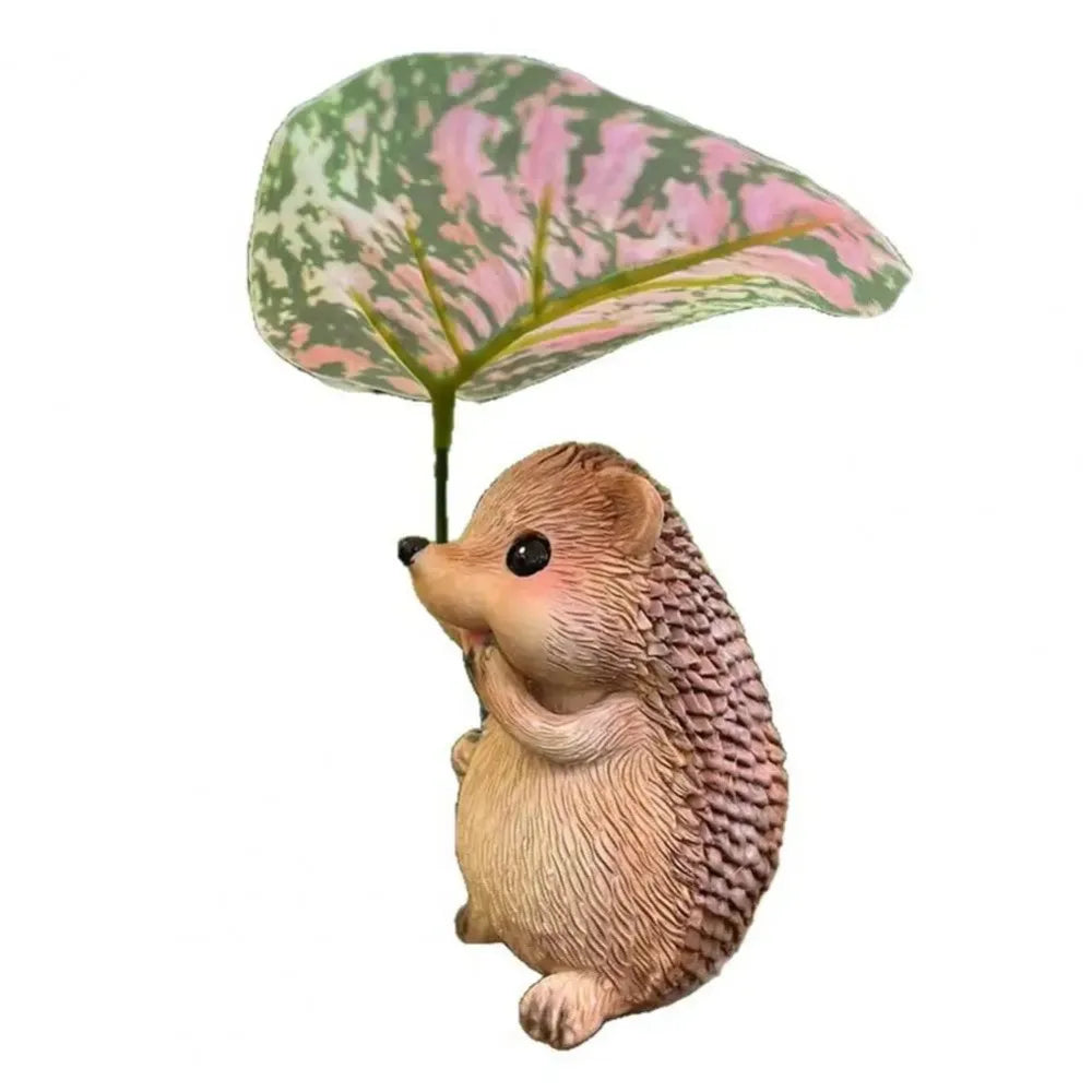 Willow Leaf Hedgehog Resin Garden Statue