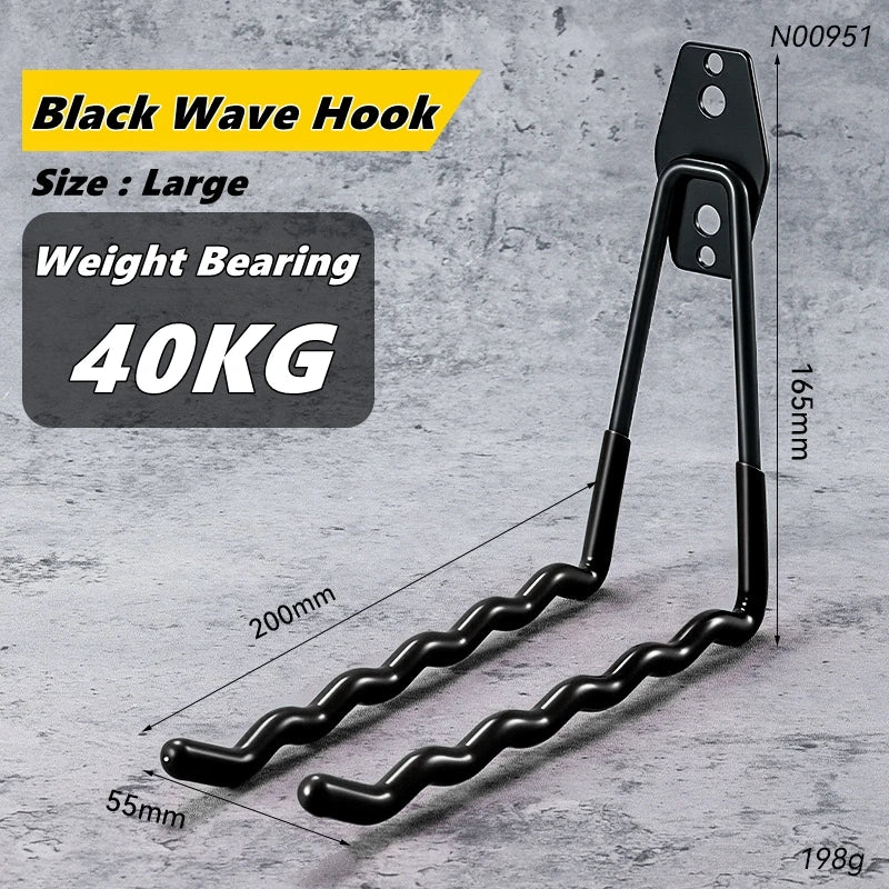 Wall-Mounted Utility Hooks for Garage & Garden Tool Organization