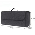 Felt Car Trunk Organizer Box with Handle in Grey – Soft-Sided Storage for Vehicle Boot