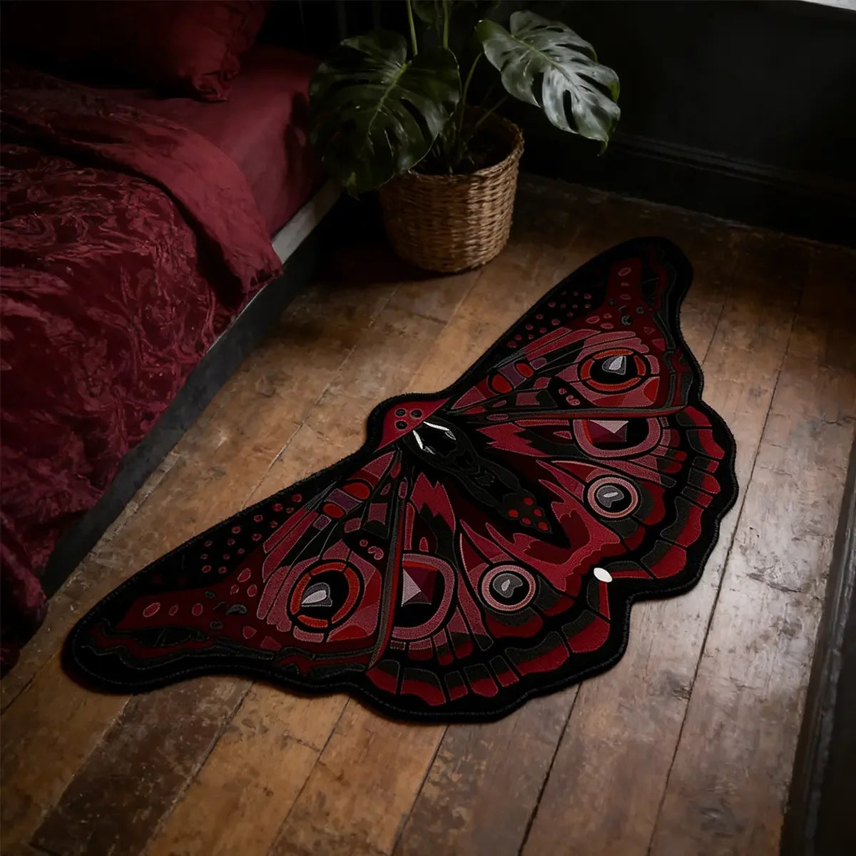 Mariposa Shaped Boho Runner Rug for Bedroom, Entryway, or Living Room