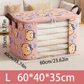 Bear Print Foldable Storage Bag with Clear Window for Clothes & Bedding