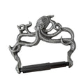Iron octopus toilet paper holder with sculptural tentacle design