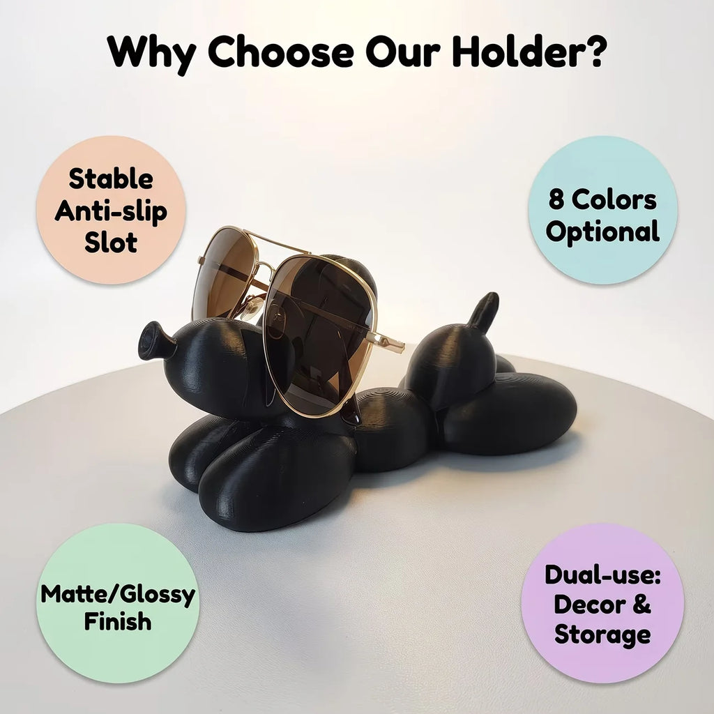Balloon Dog Eyeglass Holder – Colorful Desktop Glasses Stand