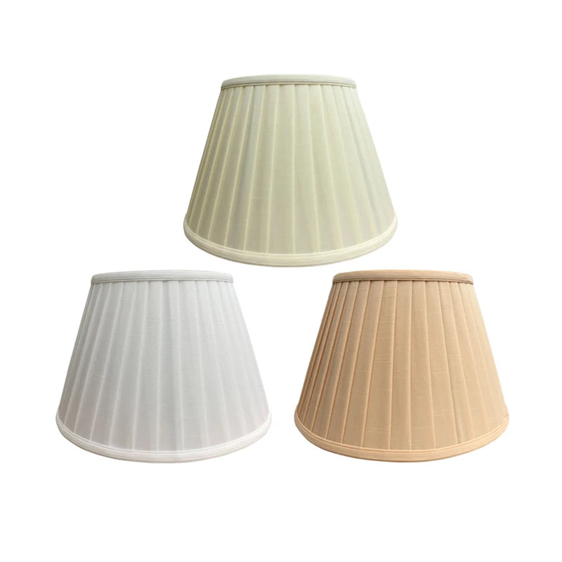 Pleated Fabric Lampshade for E27 Table or Floor Lamps – Multiple Sizes & Colors