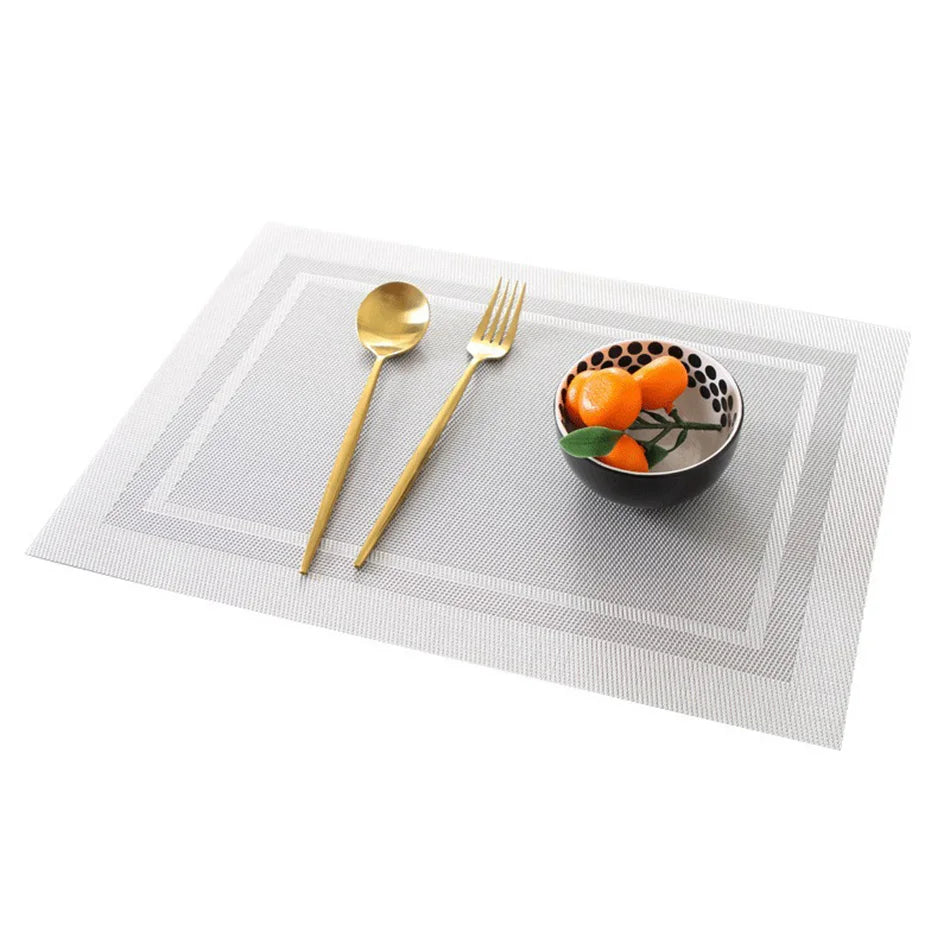 Bamboo Pattern PVC Placemats for Dining Table – Multiple Colors