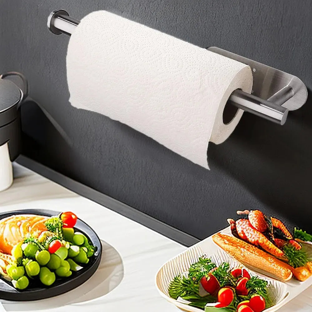 Stainless Steel Wall-Mounted Paper Towel Holder for Kitchen & Bath